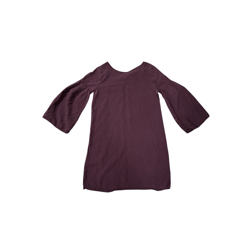 Anthropologie New Cloth & Stone Size S Purple Tiffany Tunic‎ Dress Tie Back